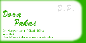dora pakai business card